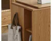 Berlin Natural Solid Oak Desk with storage （new arrival)